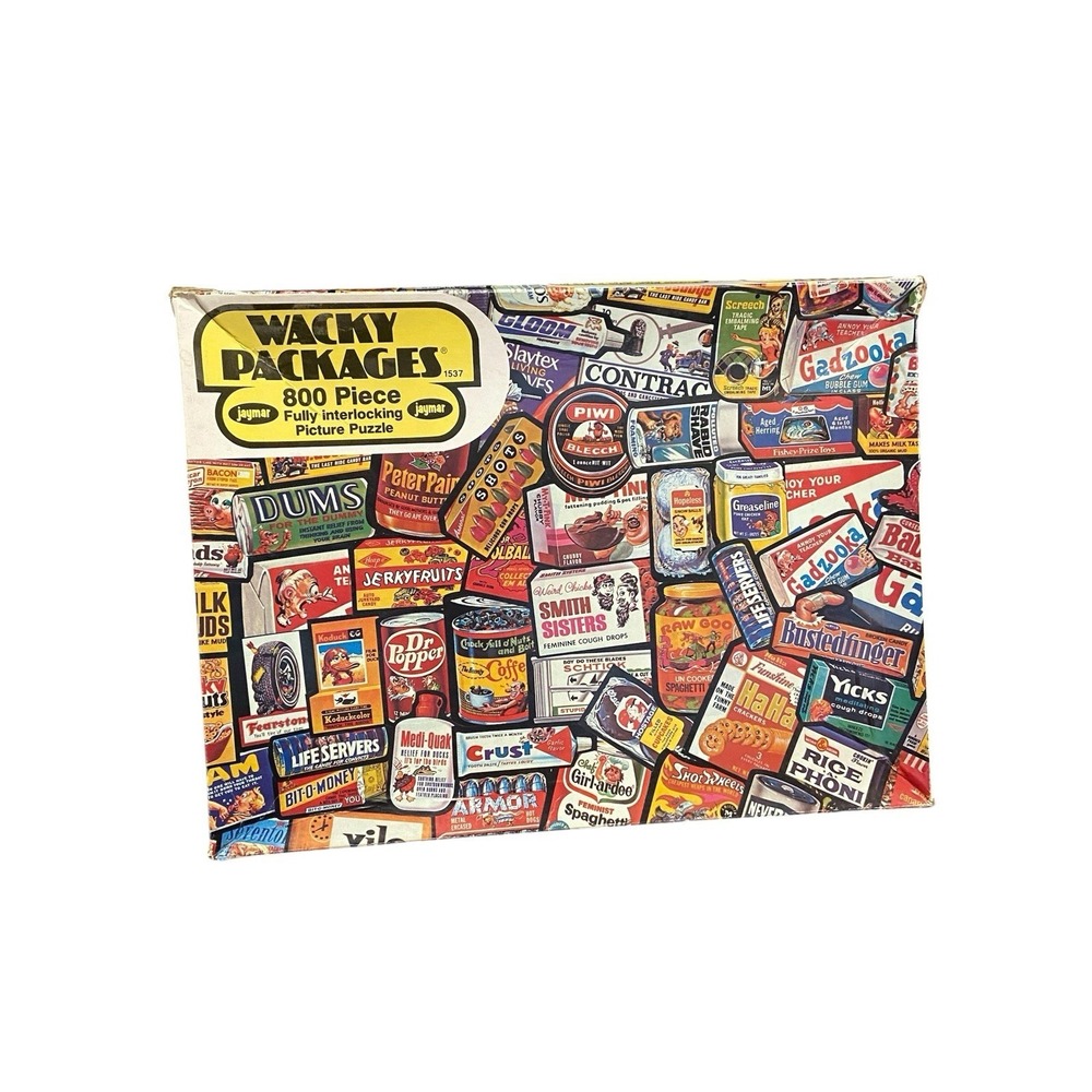 1973 Wacky Packages Picture Jigsaw Puzzle Topps Jaymar 800-Pieces Counted Comp